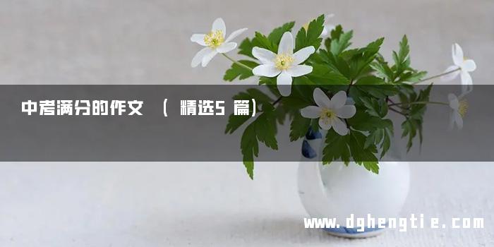 中考满分的作文 (精选5篇)